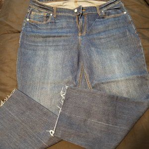 Straight leg ankle jeans